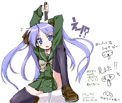 hiiragi kagami and shana (lucky star and 1 more)