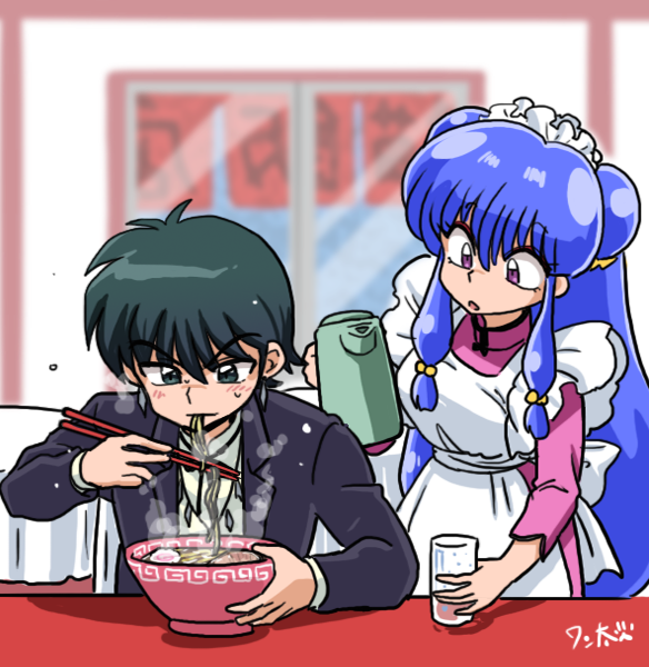 shampoo and juumonji tsubasa (ranma 1/2 and 1 more) drawn by wanta_(futoshi)