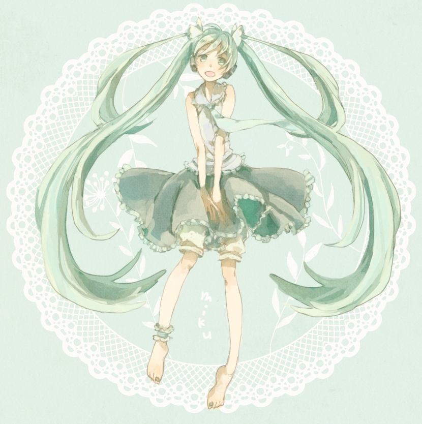hatsune miku (vocaloid) drawn by iko_(i-my-16)