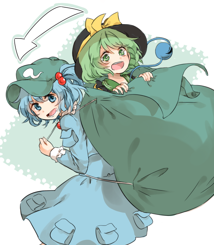 komeiji koishi and kawashiro nitori (touhou) drawn by misha_(hoongju)