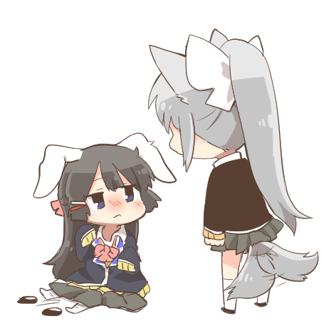 tsukino mito and higuchi kaede (nijisanji) drawn by rebecca_(keinelove)