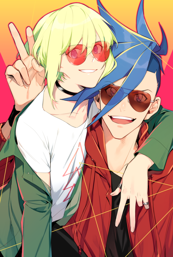 lio fotia and galo thymos (promare) drawn by byakuya0315