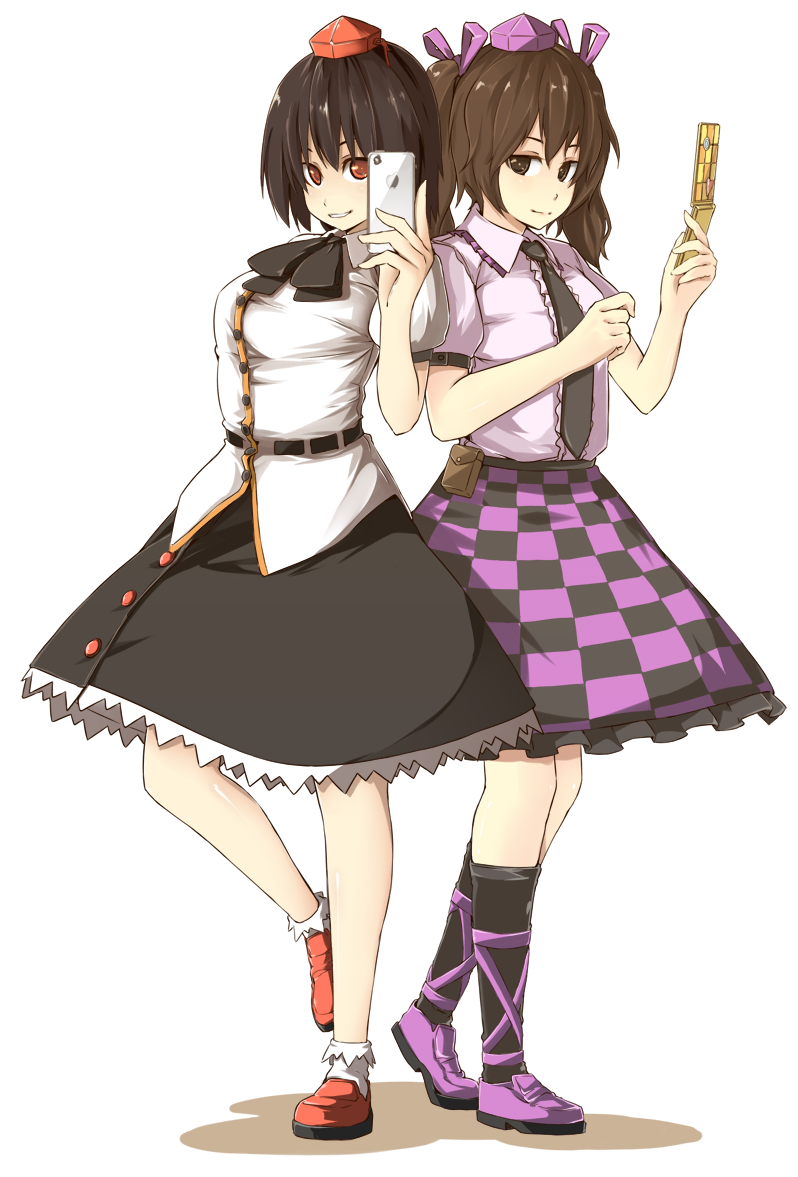shameimaru aya and himekaidou hatate (touhou) drawn by kamukamu_(ars)