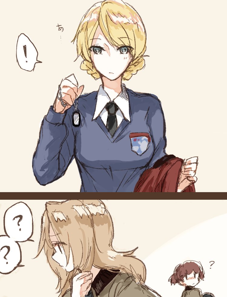 darjeeling, kay, and alisa (girls und panzer) drawn by yuuyu_(777)
