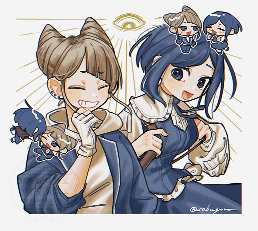 fukurai azami and jasmine (toshi densetsu kaitai center) drawn by saba_goma