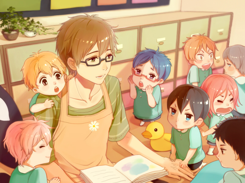 tachibana makoto, nanase haruka, matsuoka rin, hazuki nagisa, yamazaki sousuke, and 4 more (free!) drawn by 835512801