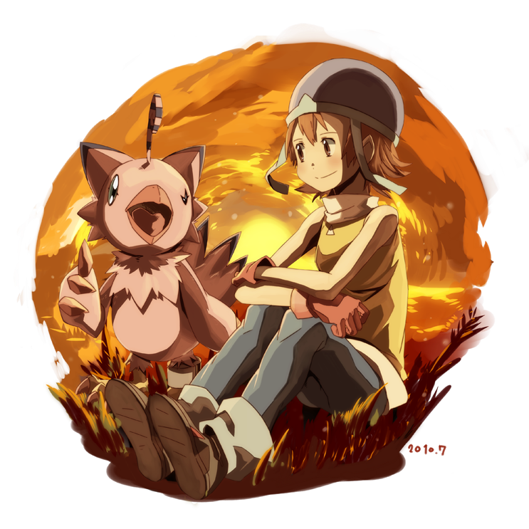 takenouchi sora and piyomon (digimon and 1 more) drawn by hajime_(hajime-ill-1st)