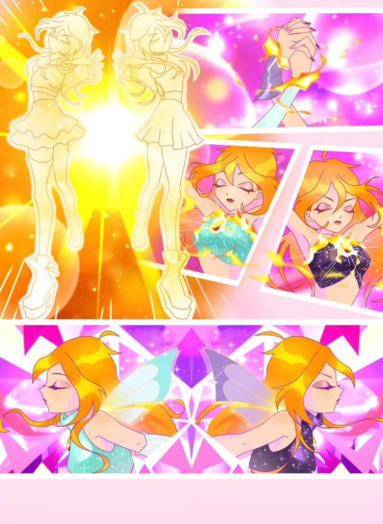bloom and dark bloom (winx club) drawn by chocofish