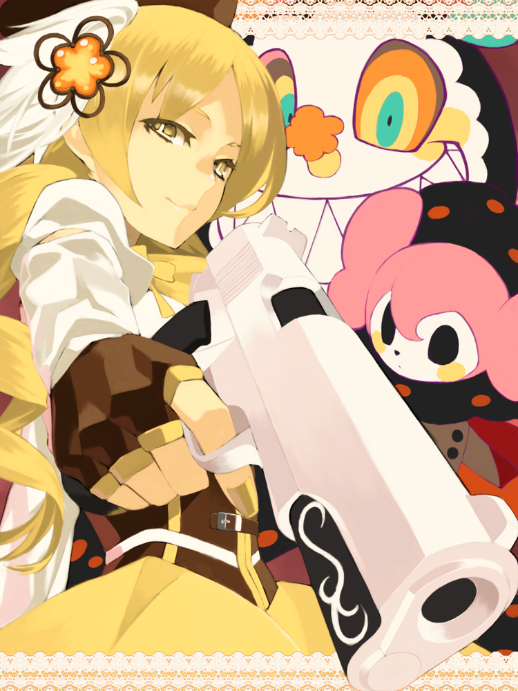tomoe mami and charlotte (mahou shoujo madoka magica) drawn by 92m