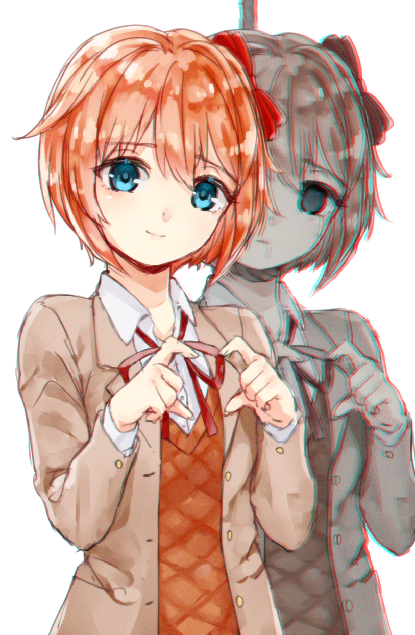 sayori (doki doki literature club) drawn by nemuaki