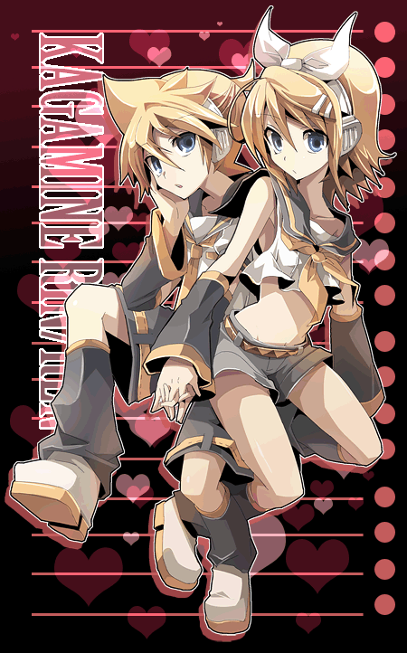 kagamine rin and kagamine len (vocaloid) drawn by fruit_punch