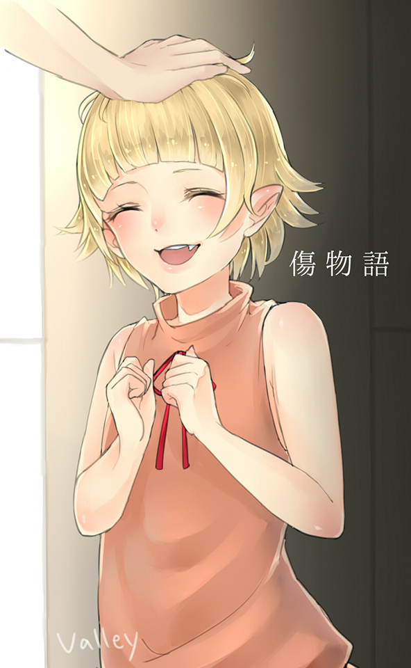 oshino shinobu (monogatari and 2 more) drawn by valley_xxx