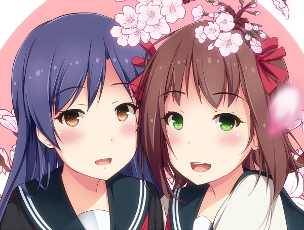 kisaragi chihaya and amami haruka (idolmaster) drawn by hiiragi_hazime