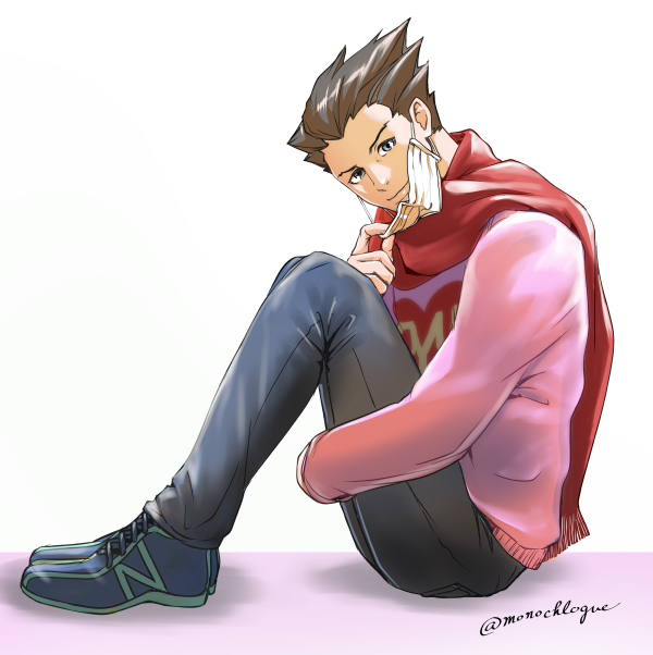 phoenix wright (ace attorney and 1 more) drawn by wakadori