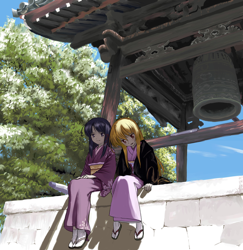 kuze kiriha and sendou kaya (fortune arterial) drawn by mocha_(snowflake)