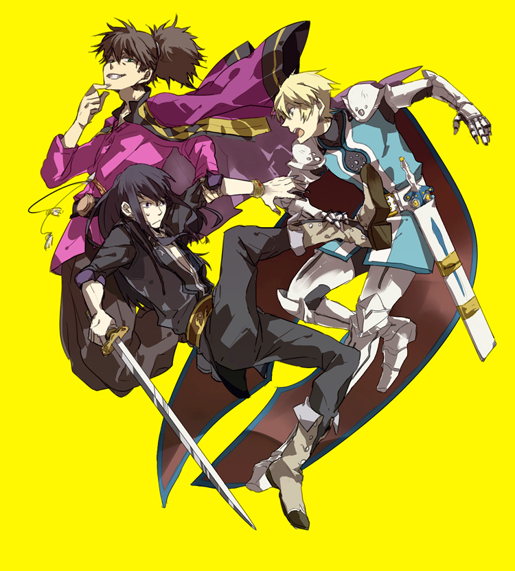 yuri lowell, raven, and flynn scifo (tales of and 1 more) drawn by sakamoto_bin