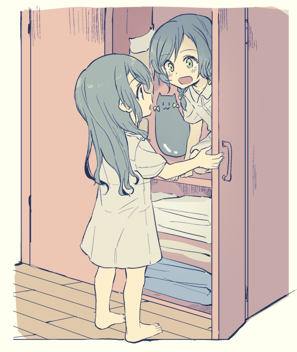 hikawa sayo and hikawa hina (bang dream!) drawn by akni