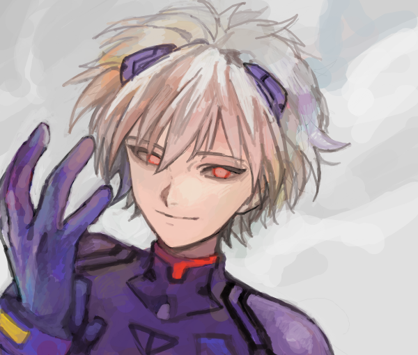 nagisa kaworu (neon genesis evangelion) drawn by ardentemente