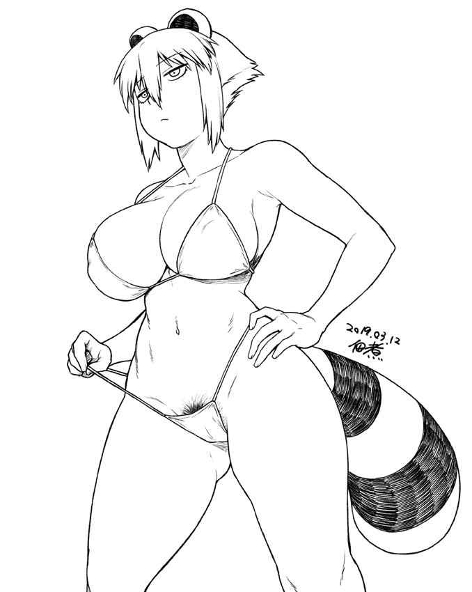 araiguma-san (original) drawn by tsukudani_(coke-buta)