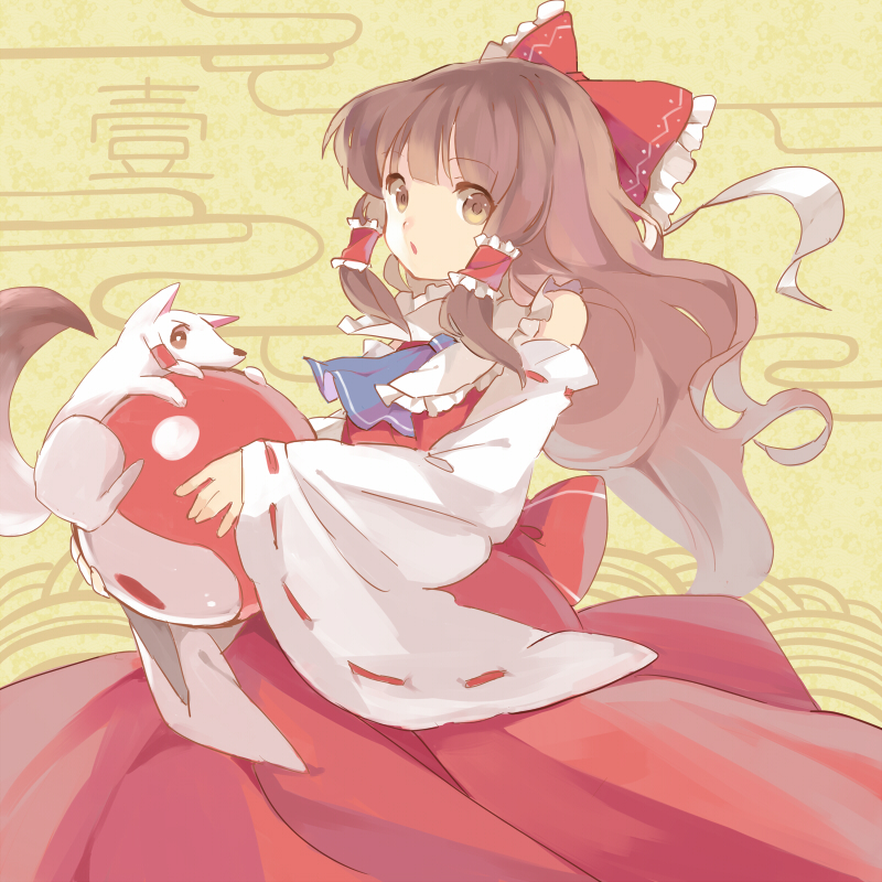 hakurei reimu (touhou and 1 more) drawn by reeh_(yukuri130)