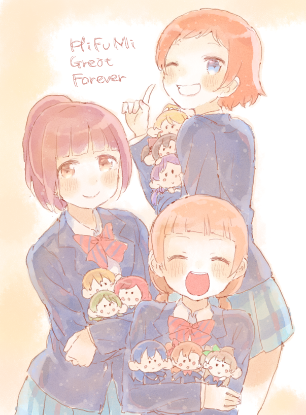 nishikino maki, tojo nozomi, sonoda umi, yazawa nico, ayase eli, and 7 more (love live! and 1 more) drawn by shijimi_kozou