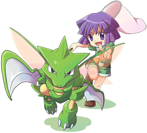 bugsy and scyther (pokemon and 1 more) drawn by momiage