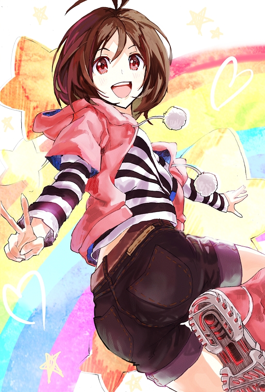 hidaka ai (idolmaster and 1 more) drawn by kotarou_(rakugaki_shirushi)