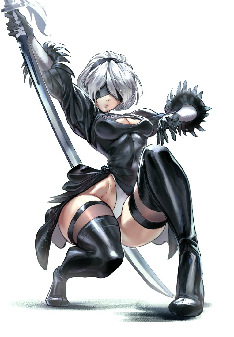2b (nier and 1 more) drawn by juaag_acgy