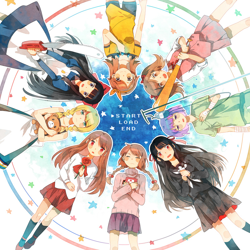 madotsuki, ib, viola, aya drevis, himeno mikoto, and 3 more (yume nikki and 7 more) drawn by getiao