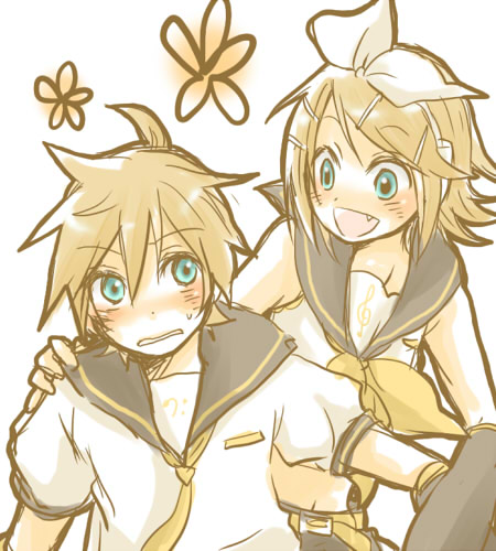 kagamine rin and kagamine len (vocaloid) drawn by suzumi_(fallxalice)
