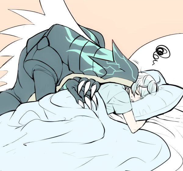 chaos and azi dahaka (under night in-birth) drawn by tb_(spr1110)