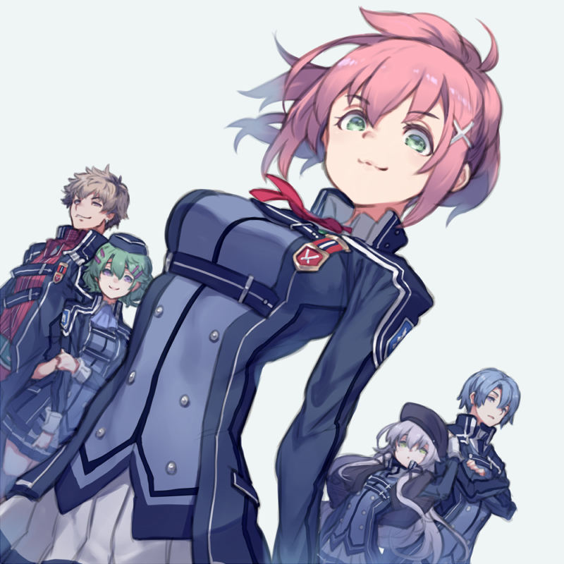altina orion, juna crawford, musse egret, kurt vander, and ash carbide (eiyuu densetsu and 2 more) drawn by auru_t