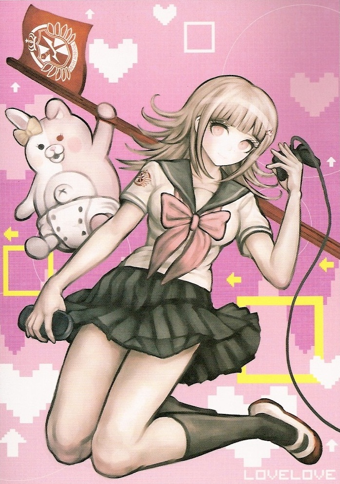 nanami chiaki and monomi (danganronpa and 2 more) drawn by komatsuzaki_rui