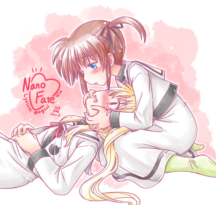 fate testarossa and takamachi nanoha (lyrical nanoha and 2 more) drawn by furafura