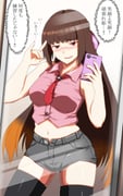 1girl bangs black_legwear blush breasts brown_hair cellphone collarbone commentary commentary_request contrapposto eyebrows_visible_through_hair fate/grand_order fate_(series) fox_shadow_puppet glasses grey_shorts hair_ribbon highres long_hair mattyakinako_(odango_imomushi) medium_breasts midriff mirror multicolored_hair navel necktie nervous_smile open_mouth osakabe-hime_(fate/grand_order) phone pink_ribbon pink_shirt red_eyes ribbon self_shot semi-rimless_eyewear shirt short_shorts shorts sidelocks skindentation sleeveless smartphone taking_picture thighhighs translation_request unbuttoned under-rim_eyewear very_long_hair rating:s score:1 1girl bangs black_legwear blush breasts brown_hair cellphone collarbone commentary commentary_request contrapposto eyebrows_visible_through_hair fate/grand_order fate_(series) fox_shadow_puppet glasses grey_shorts hair_ribbon highres long_hair mattyakinako_(odango_imomushi) medium_breasts midriff mirror multicolored_hair navel necktie nervous_smile open_mouth osakabe-hime_(fate/grand_order) phone pink_ribbon pink_shirt red_eyes ribbon self_shot semi-rimless_eyewear shirt short_shorts shorts sidelocks skindentation sleeveless smartphone taking_picture thighhighs translation_request unbuttoned under-rim_eyewear very_long_hair