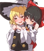 2girls absurdres arm_grab black_hair black_headwear blonde_hair blush bow braid detached_sleeves eyebrows_visible_through_hair hair_between_eyes hair_bow hair_ribbon hair_tubes hakurei_reimu hat hat_bow highres hug hug_from_behind kirisame_marisa long_sleeves medium_hair mukkushi multiple_girls nontraditional_miko open_mouth orange_eyes red_eyes ribbon side_braid sidelocks simple_background smile sweatdrop touhou tress_ribbon turtleneck upper_body vest white_background wide_sleeves witch_hat yuri rating:s score:0 2girls absurdres arm_grab black_hair black_headwear blonde_hair blush bow braid detached_sleeves eyebrows_visible_through_hair hair_between_eyes hair_bow hair_ribbon hair_tubes hakurei_reimu hat hat_bow highres hug hug_from_behind kirisame_marisa long_sleeves medium_hair mukkushi multiple_girls nontraditional_miko open_mouth orange_eyes red_eyes ribbon side_braid sidelocks simple_background smile sweatdrop touhou tress_ribbon turtleneck upper_body vest white_background wide_sleeves witch_hat yuri