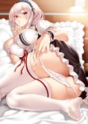 1girl ass azur_lane bangs blush breasts choker commentary eyebrows_visible_through_hair feet frilled_choker frills hair_between_eyes highres indoors kure_masahiro lace lace-trimmed_hairband lace-trimmed_panties large_breasts looking_at_viewer lying on_bed on_side panties pillow puffy_short_sleeves puffy_sleeves red_eyes red_ribbon ribbon ribbon-trimmed_legwear ribbon_trim short_hair short_sleeves side-tie_panties sirius_(azur_lane) solo sweat thighhighs underwear untying white_hair white_legwear white_panties wrist_cuffs rating:q score:7 1girl ass azur_lane bangs blush breasts choker commentary eyebrows_visible_through_hair feet frilled_choker frills hair_between_eyes highres indoors kure_masahiro lace lace-trimmed_hairband lace-trimmed_panties large_breasts looking_at_viewer lying on_bed on_side panties pillow puffy_short_sleeves puffy_sleeves red_eyes red_ribbon ribbon ribbon-trimmed_legwear ribbon_trim short_hair short_sleeves side-tie_panties sirius_(azur_lane) solo sweat thighhighs underwear untying white_hair white_legwear white_panties wrist_cuffs