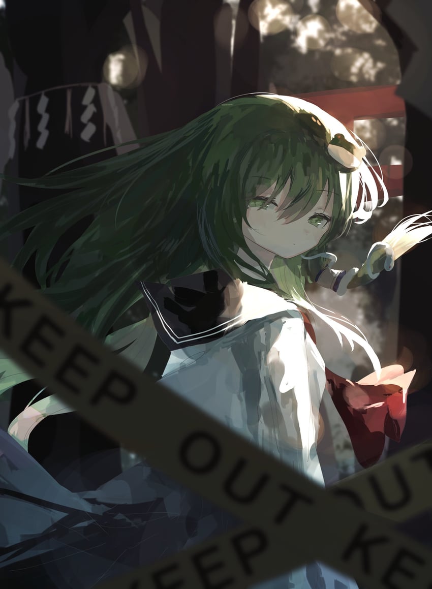 kochiya sanae (touhou) drawn by agasa_(akasa_anodan)