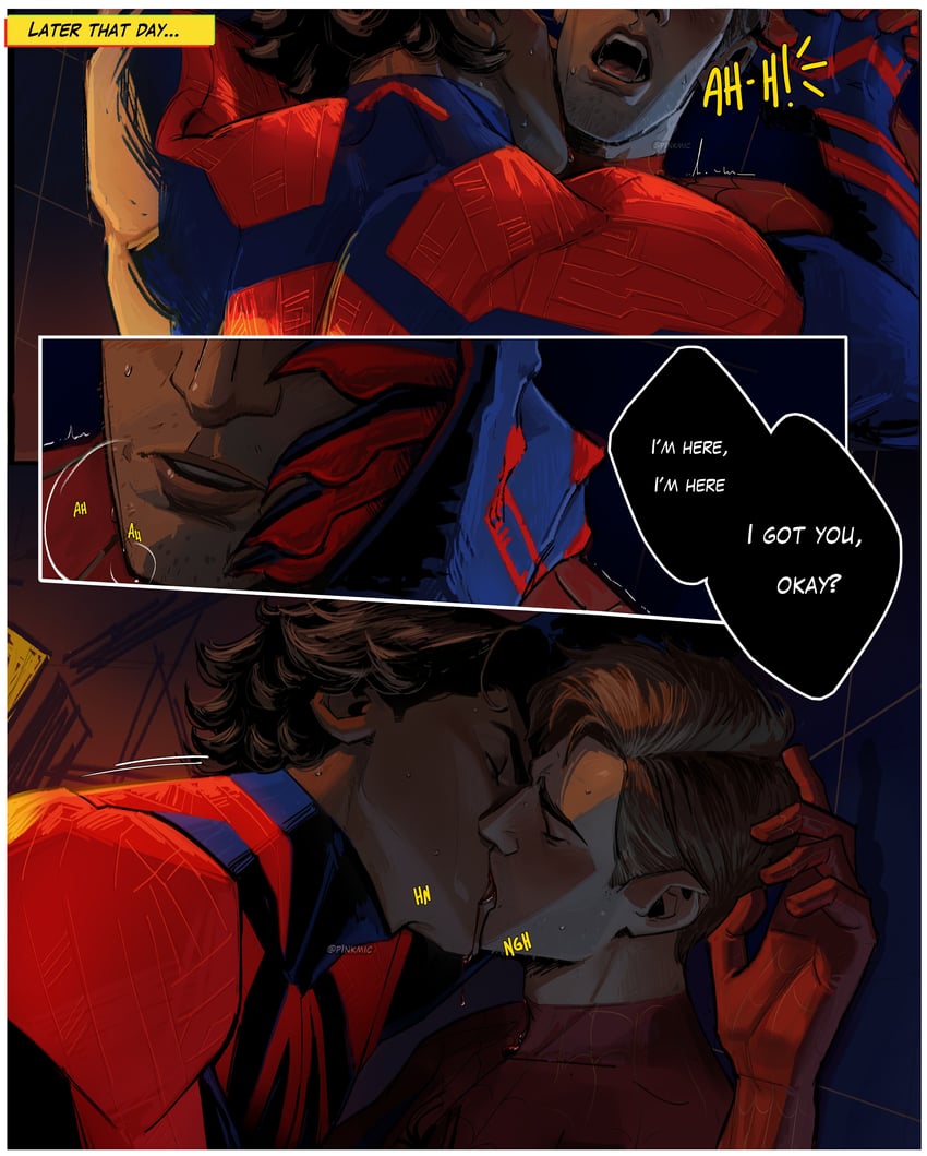 miguel o'hara and peter b parker (marvel and 3 more) drawn by p1nkmic
