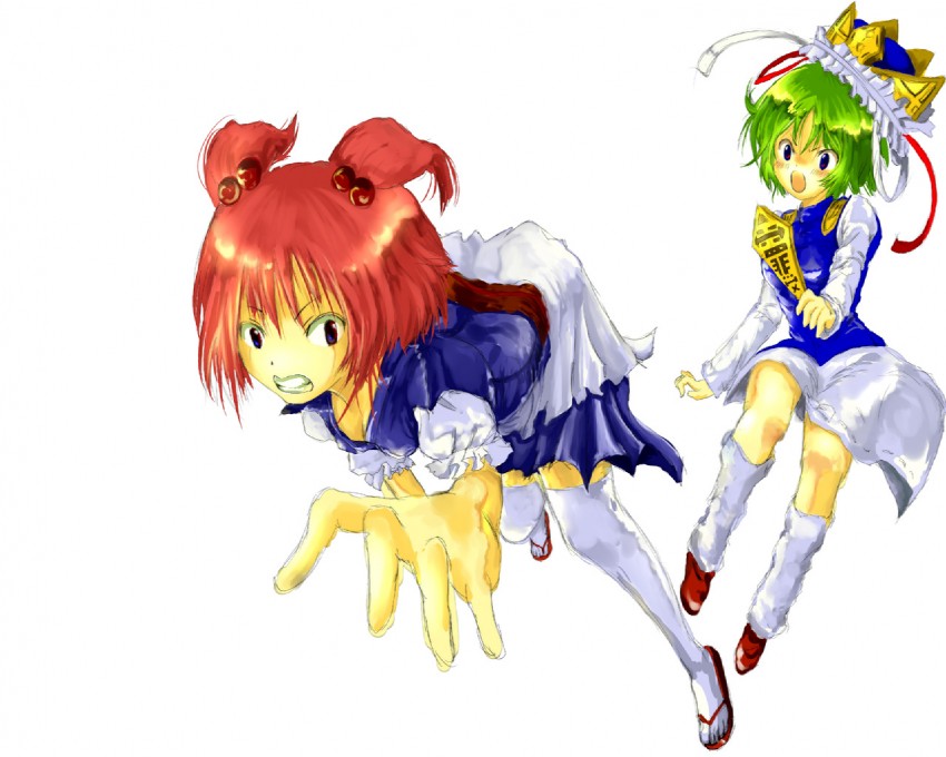 shiki eiki and onozuka komachi (touhou) drawn by yae_(mono110)