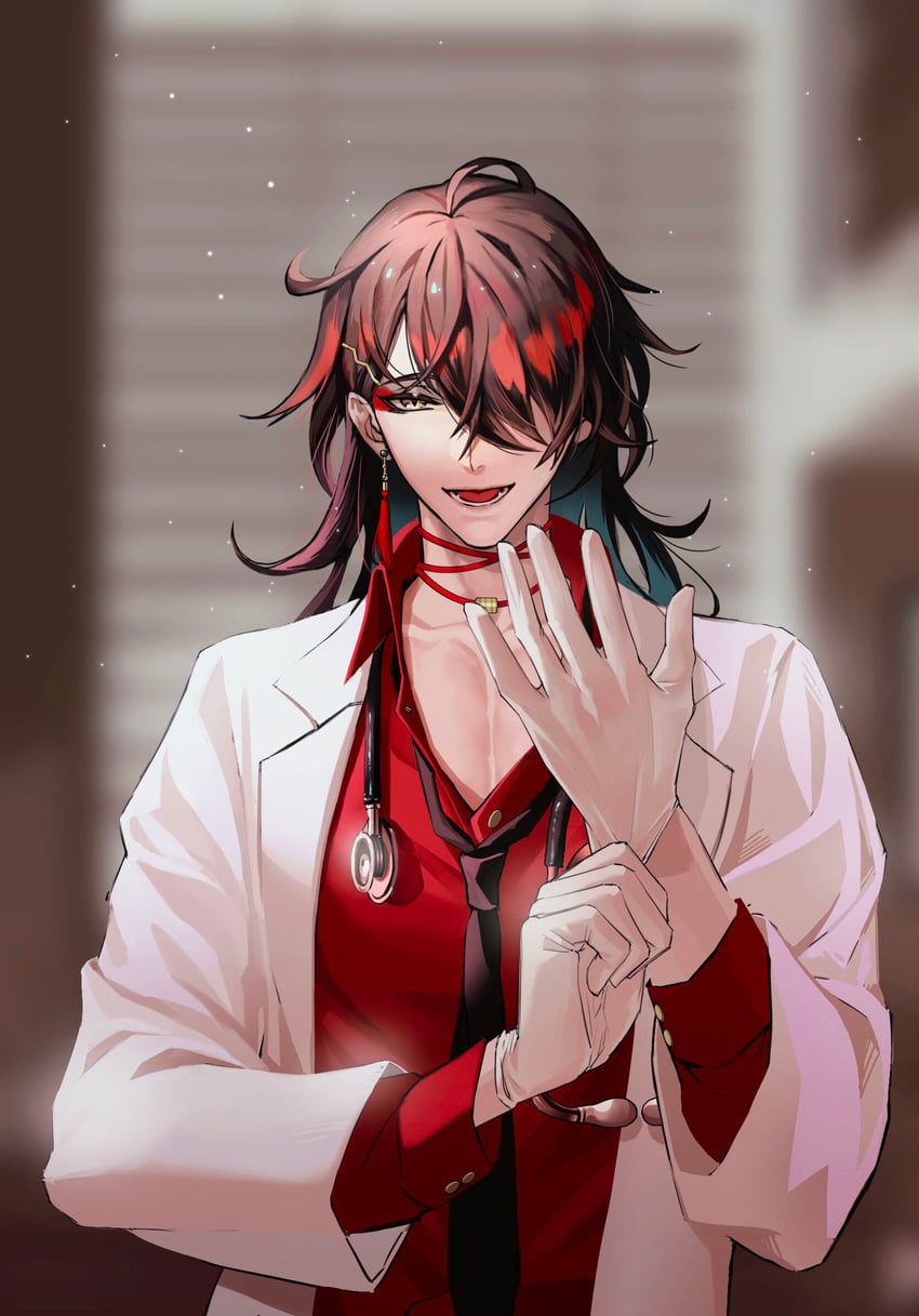vox akuma (nijisanji and 1 more) drawn by rin_(chenirin2)