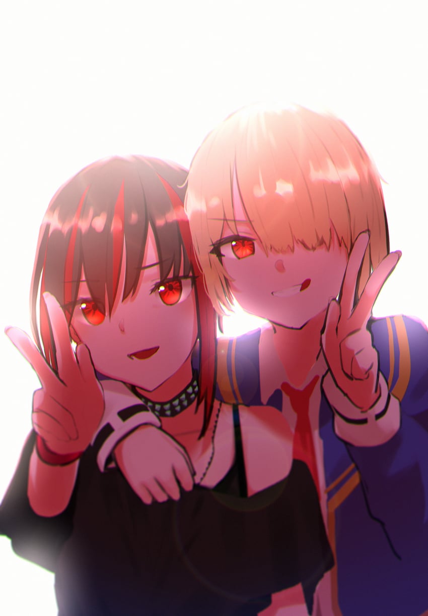 kayamori ruka and mikoto fubuki (heaven burns red) drawn by utsusemi_(parutyi)