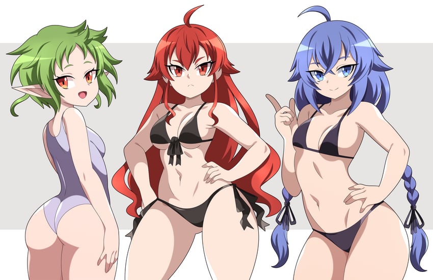 roxy migurdia, eris greyrat, and sylphiette (mushoku tensei) drawn by abysswatchers