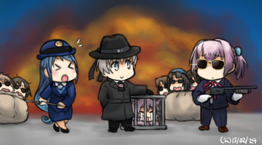 takao, shiranui, samidare, murasame, z1 leberecht maass, and 2 more (kantai collection) drawn by hamu_koutarou