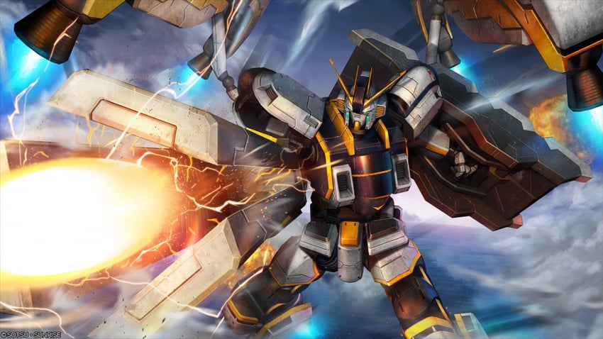 atlas gundam (gundam and 3 more) drawn by tenjin_hidetaka