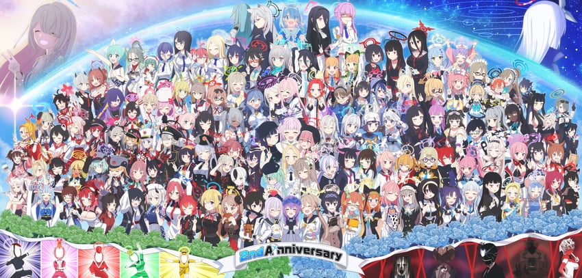 hatsune miku, yuuka, asuna, hina, shiroko, and 142 more (blue archive and 1 more) drawn by kazuri_(keiwa-san_yu-ki380)
