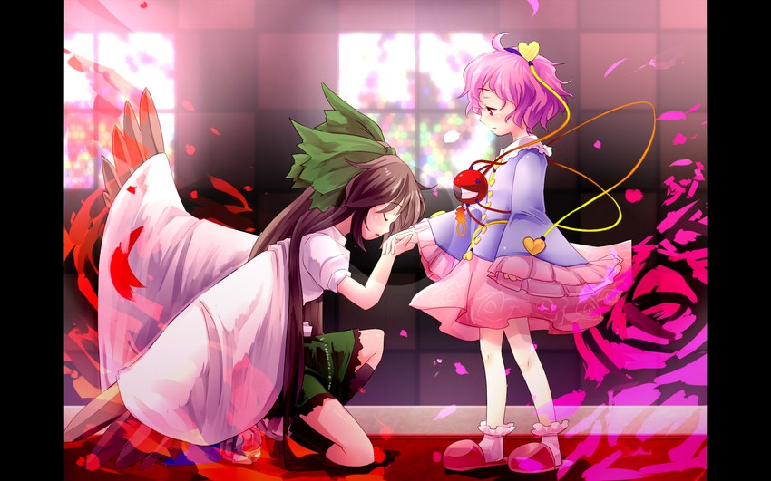 komeiji satori and reiuji utsuho (touhou) drawn by turupiko