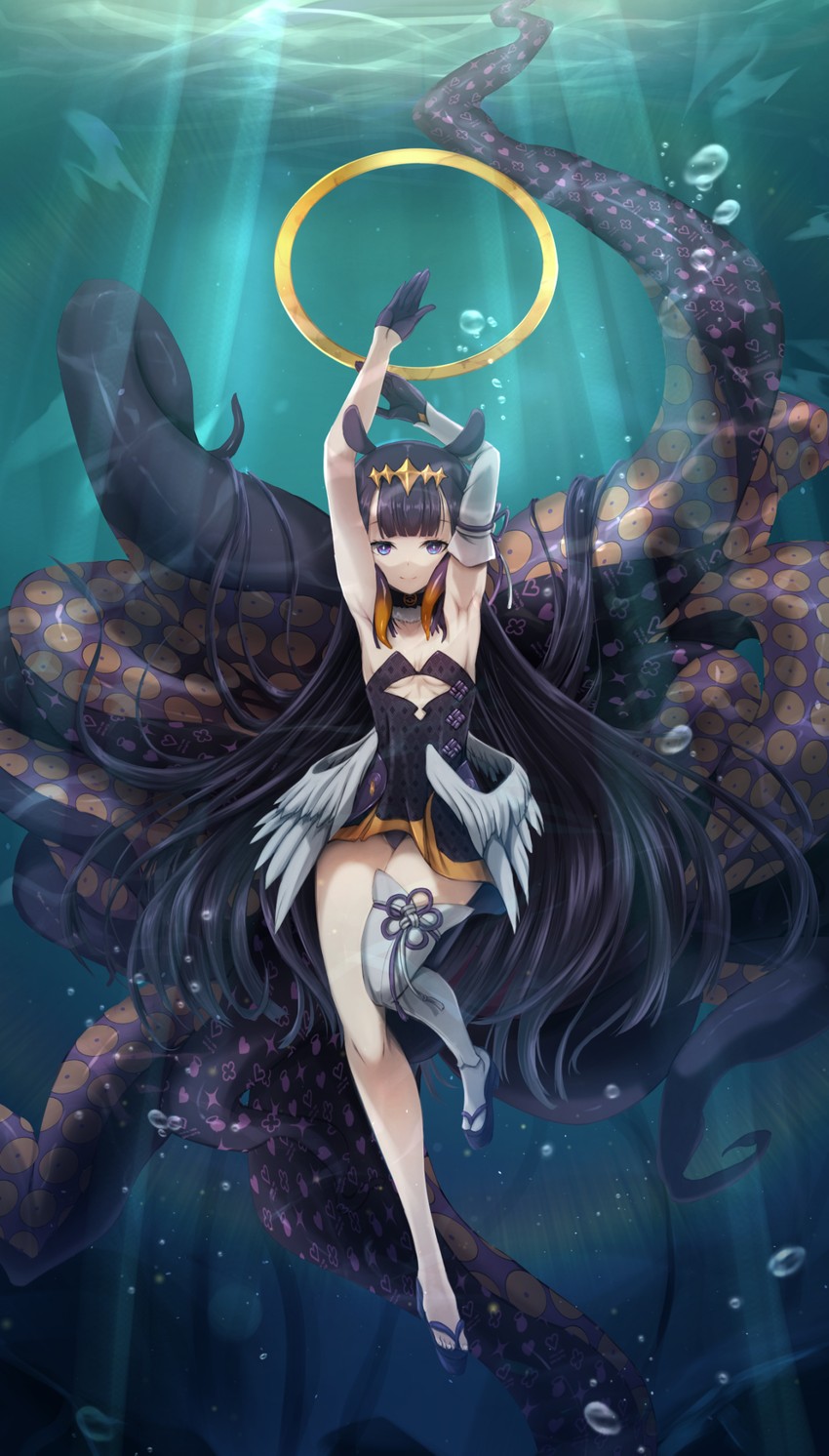 ninomae ina'nis (hololive and 1 more) drawn by shimo_(depthbomb)