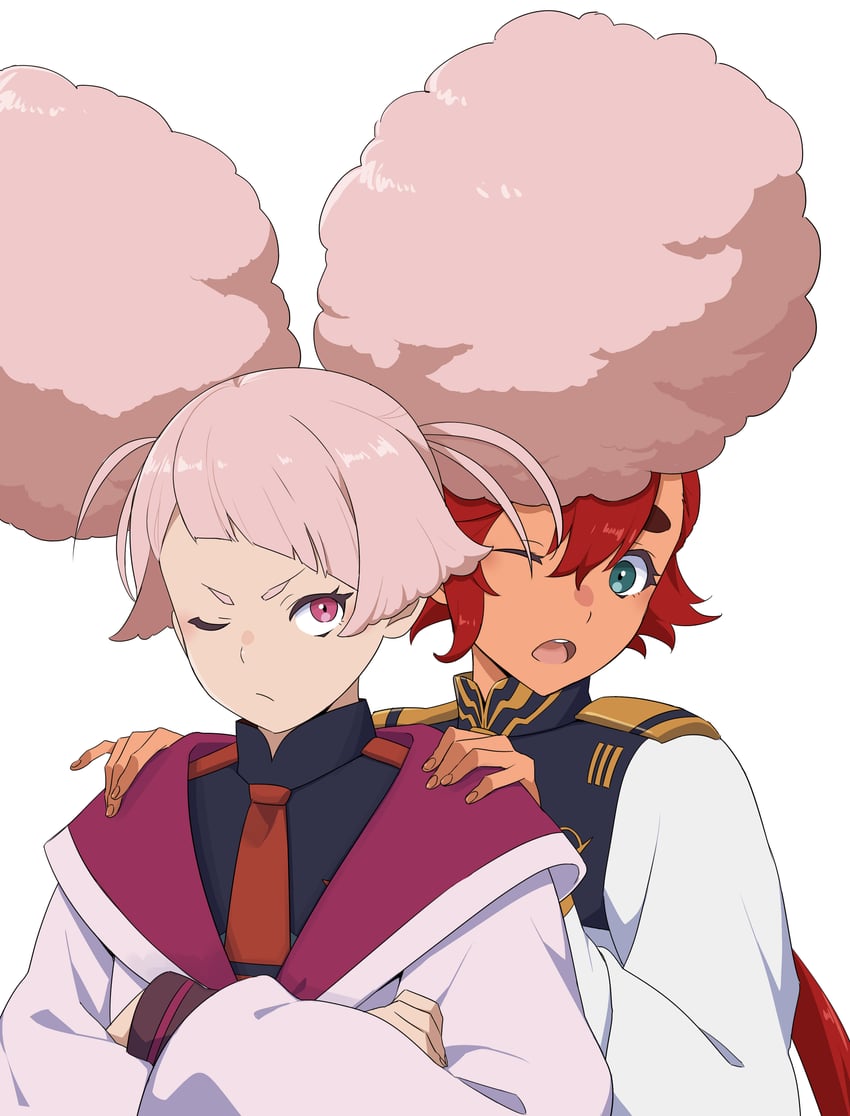 suletta mercury and chuatury panlunch (gundam and 1 more) drawn by needle_(needlebomb)