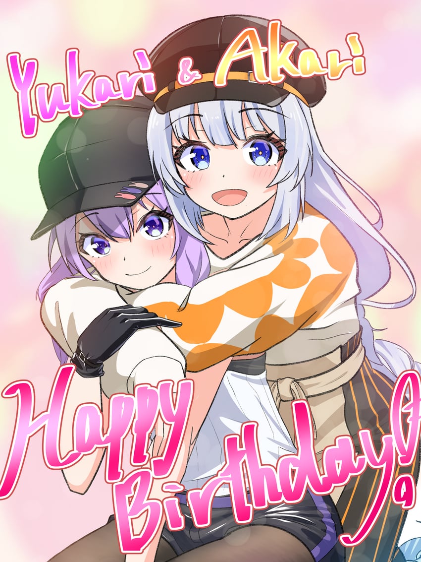 yuzuki yukari and kizuna akari (voiceroid and 1 more) drawn by maretto